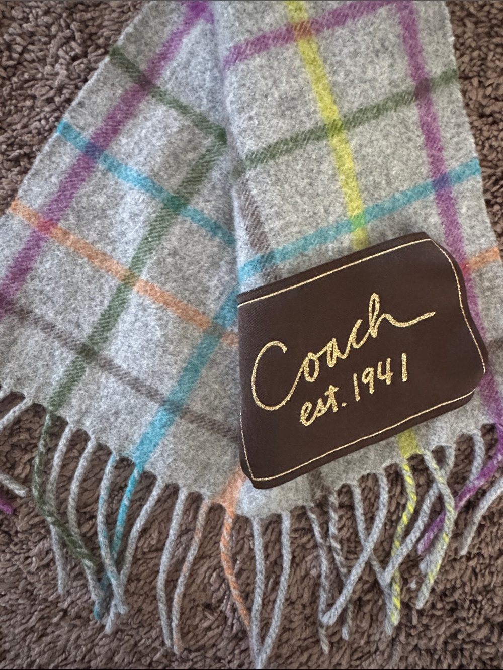 Coach Wool/Cashmere Scarf - Picture 2 of 4